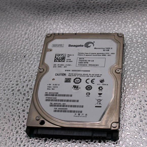 582506-80 GB RPM 5400 SeaGate Hard Drive 3 x 4 inches. - Picture 1 of 3